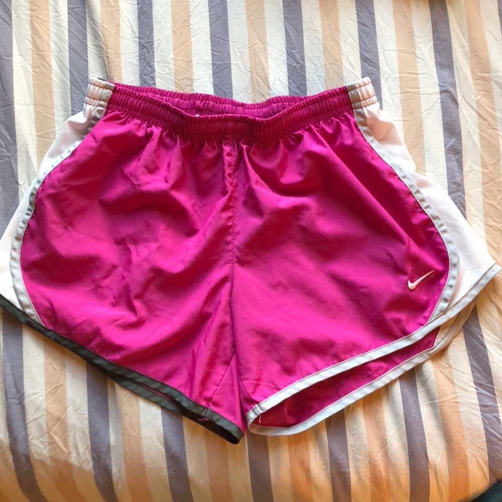 Pink nike jogger shorts